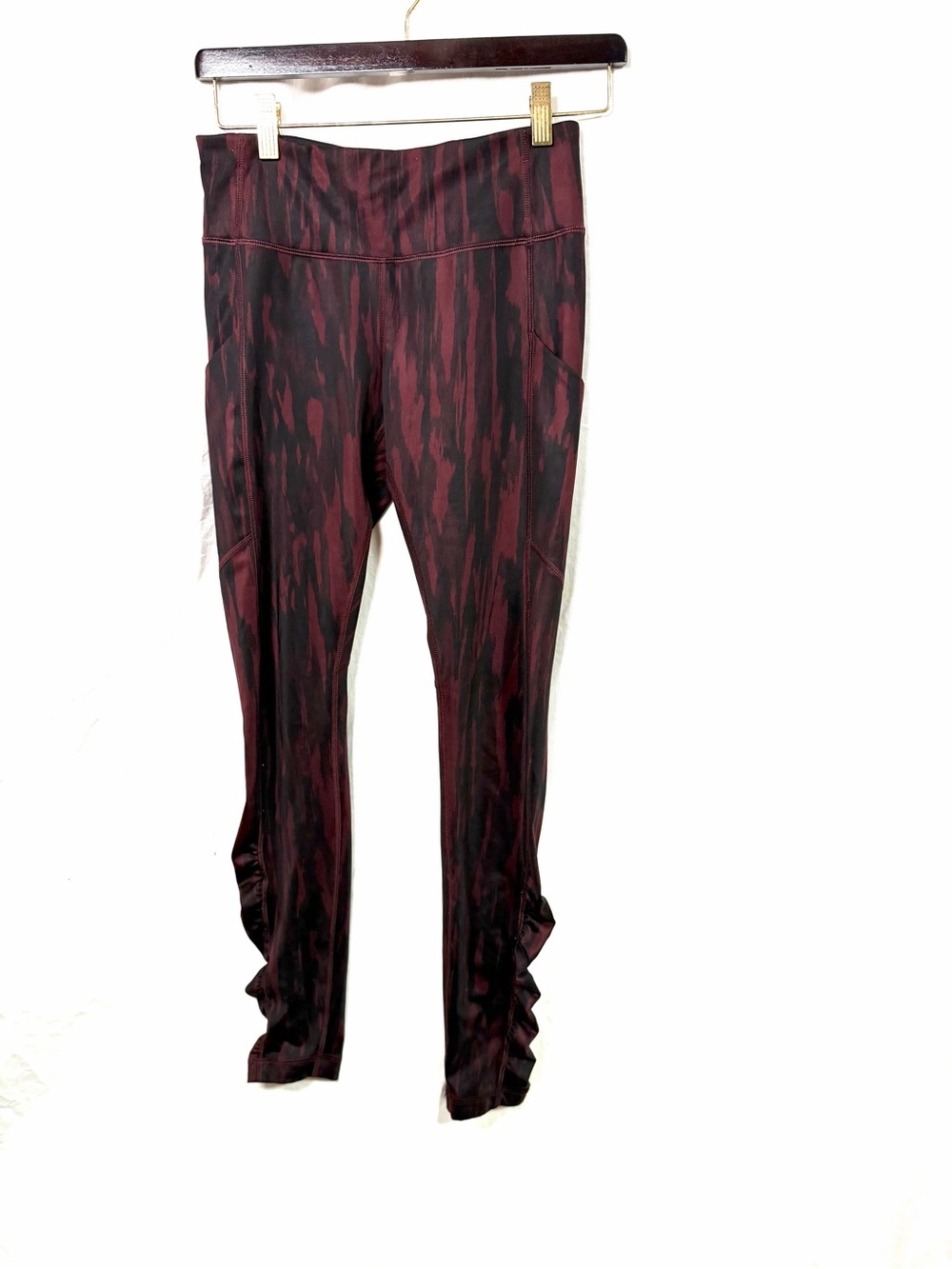 lululemon athletica Burgundy & Black Patterned High-Rise Leggings